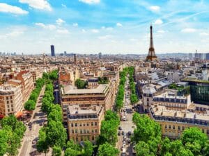 panoramic view over paris champs elysees – Your Paris Tickets